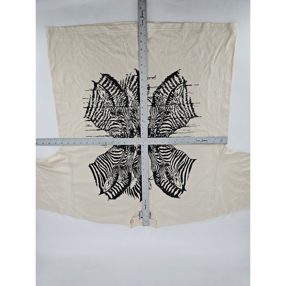 Vintage Lee Zebra By John A. Conroy T-Shirt Men's Size 2XL White/Black - Picture 6 of 10